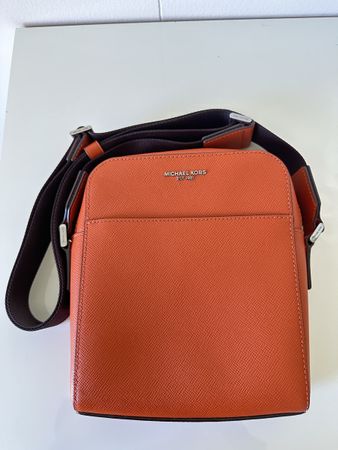 Michael Kors harrison Umhängetasche leder orange neu