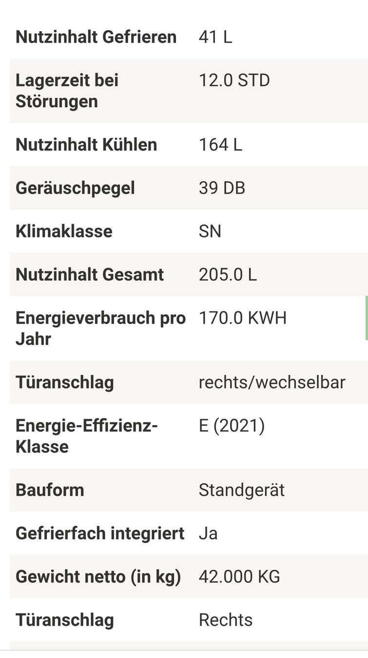 AEG Frigoriferi: Kühlschrank AEG ADT2304 rechts – Usato da Seuzach venduto da Megane1 6