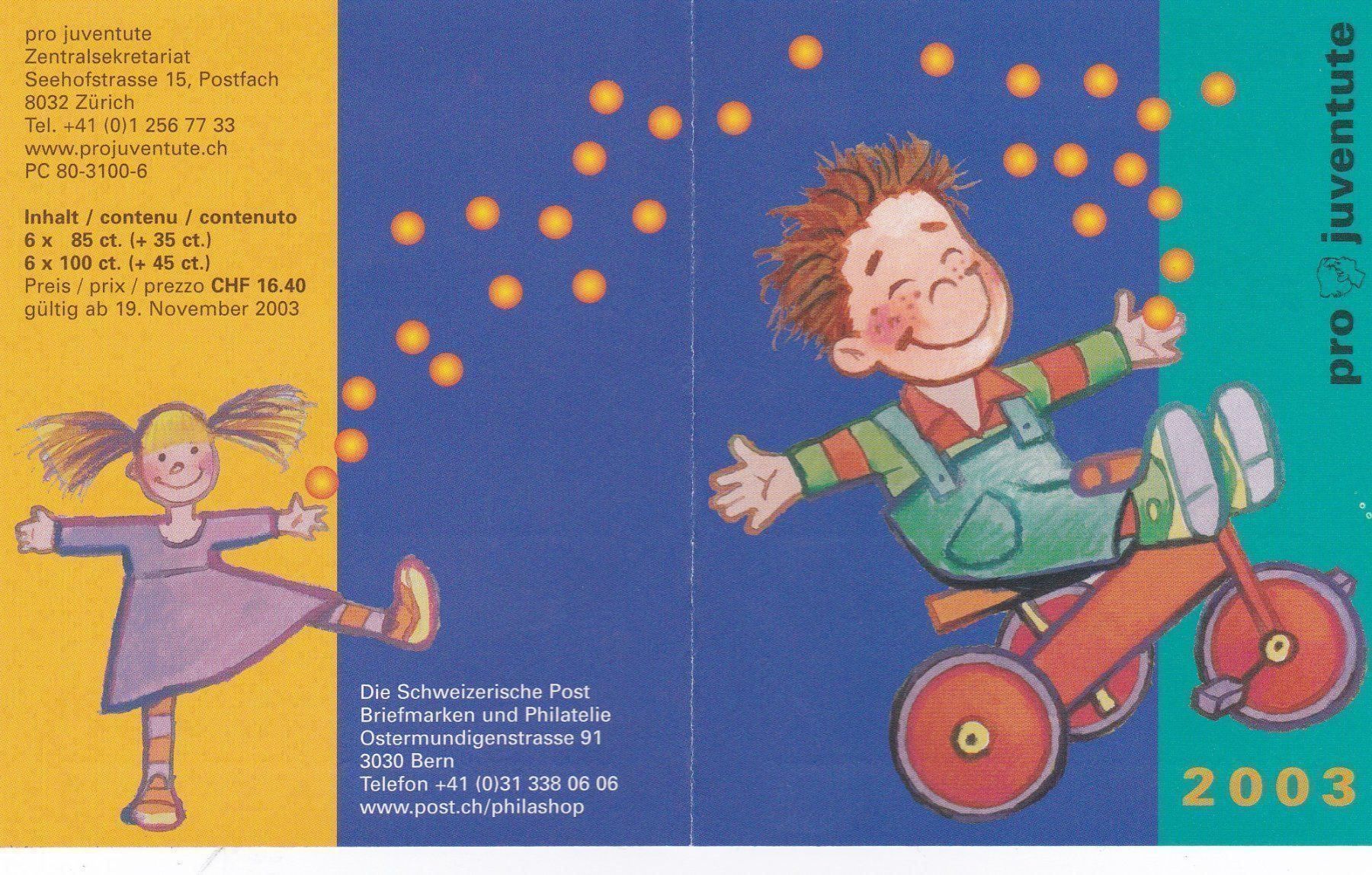 Tutti i francobolli: Postfrisch PJ MH 2003 – Nuovo e nell'imballaggio originale da Schliern b. Köniz venduto da joni20