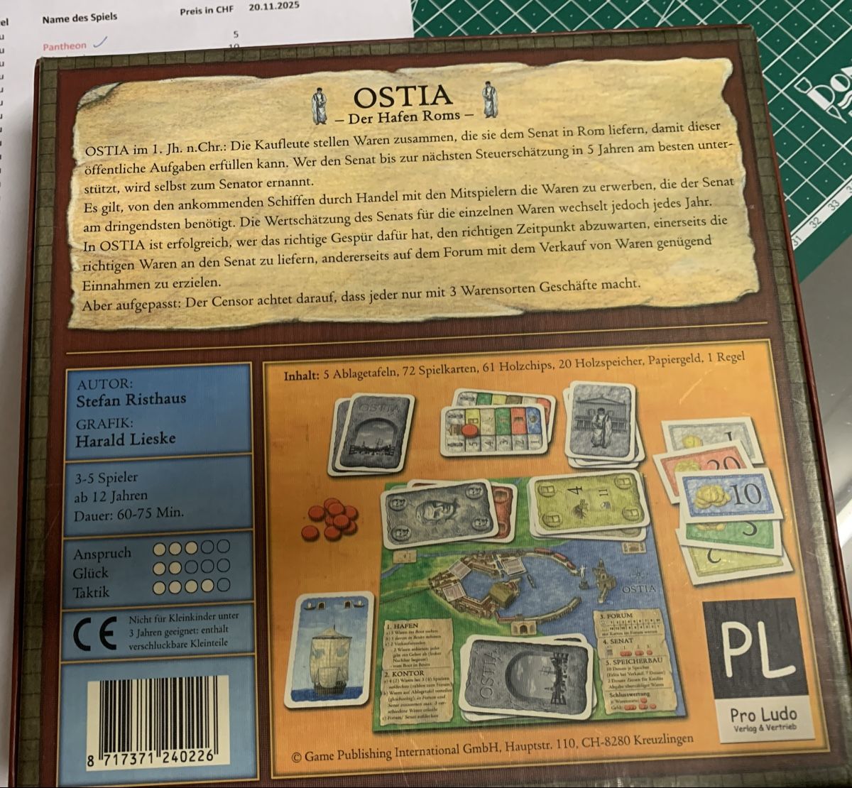 Spiele: Ostia  Der Hafen Roms – Gebraucht aus Zug von Starkeente 2