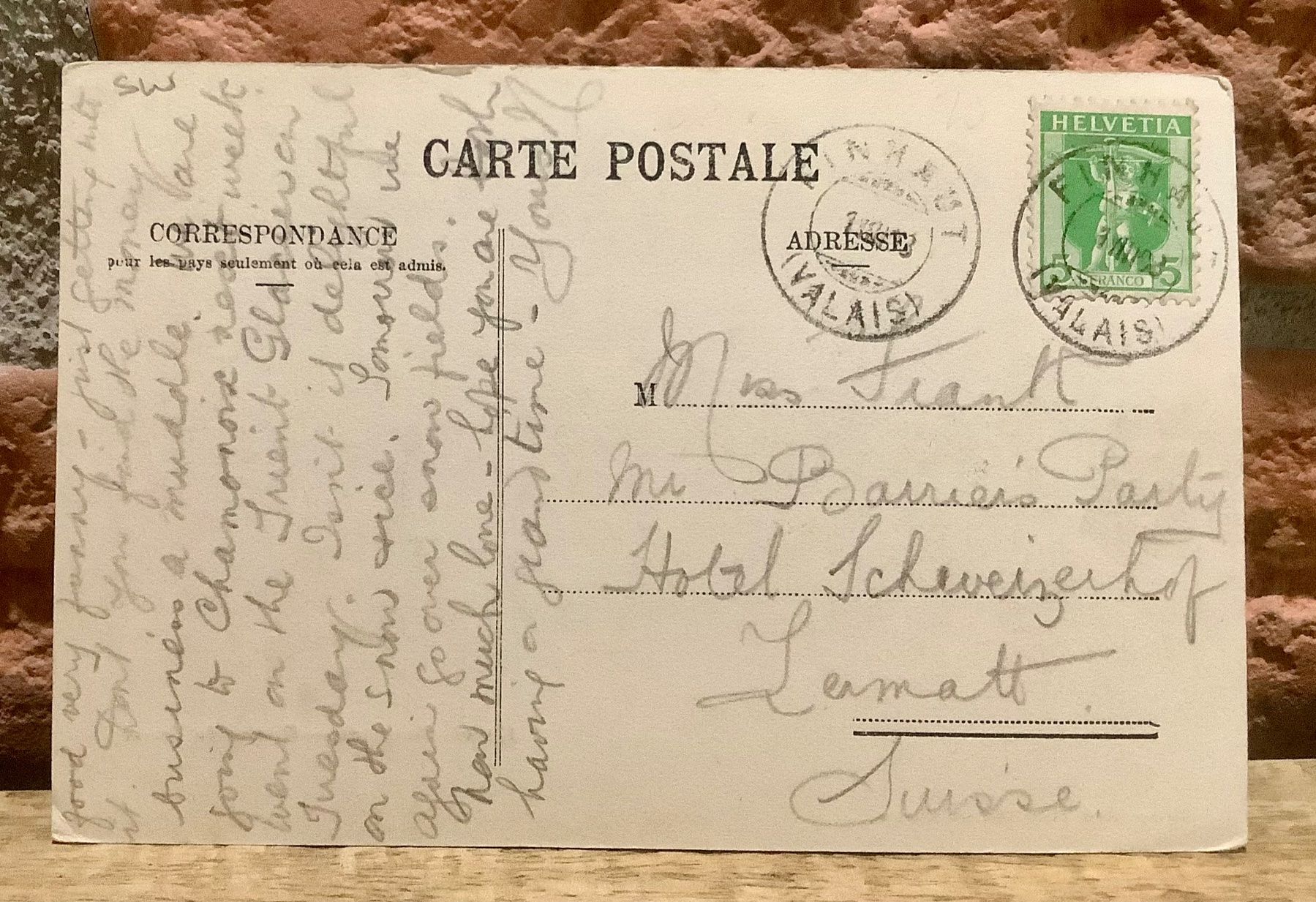 Cartoline postali: 1908 - GLACIER du TRIENT - Finhaut - Gletscher – Usato da Root venduto da ENGLAND-TREASURES 2