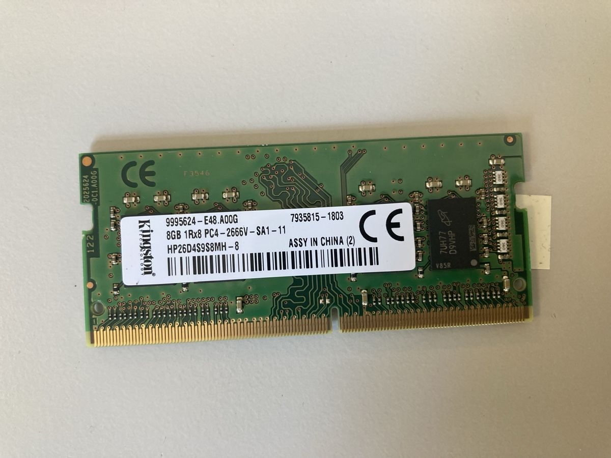 Kingston Memory / RAM: Kingston 8GB 1Rx8 PC4 2666V RAM – Gebraucht aus Flawil von rcnkr