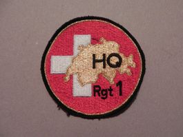 Badge Patch Militär Schweeiz HQ Reg 1