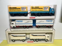 Wiking 3xWechselpritschenlastzug in 1/87