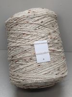 Tweed Bourette Seide Lurex FB Silk 555g weiss-braun 2-fach