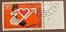 Sondermarke "die dargebene Hand" 1975 ET gest.