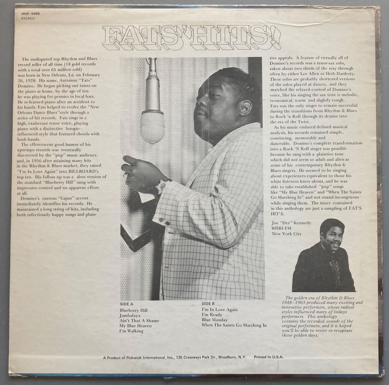 Dischi in vinile: FATS DOMINO - FAT'S HITS! – Usato da Poliez-Pittet venduto da Newtown-Records 1