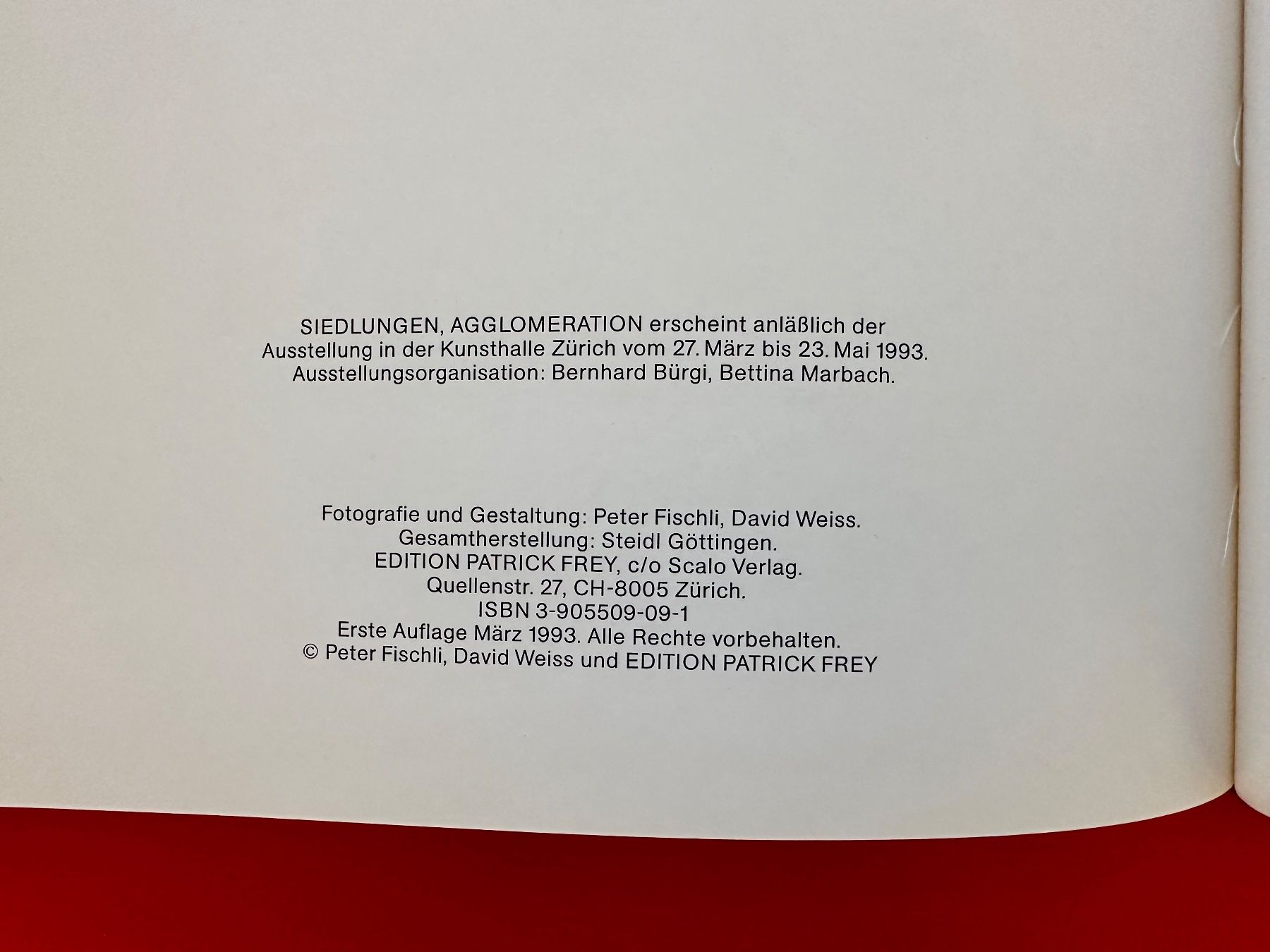 Libri: SIEDLUNGEN, AGGLOMERATION / PETER FISCHLI, DAVID WEISS 1993 – Usato da Zürich venduto da EYEBOOKS 5