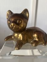 Chat mignon en bronze vintage