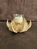Holz Kerzenständer Lotus Deko Kerzenhalter Blume