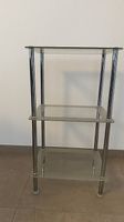 Étagère d'appoint / Porte-plantes  Verre & Chrome