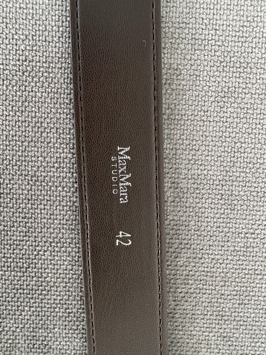 Max Mara Cinture: Gürtel Max Mara Studio braun Leder-Look – Nuovo (secondo la descrizione) da Wimmis venduto da rimnakit 1