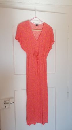 Vero Moda Sommerkleid lang pink orange floral XS