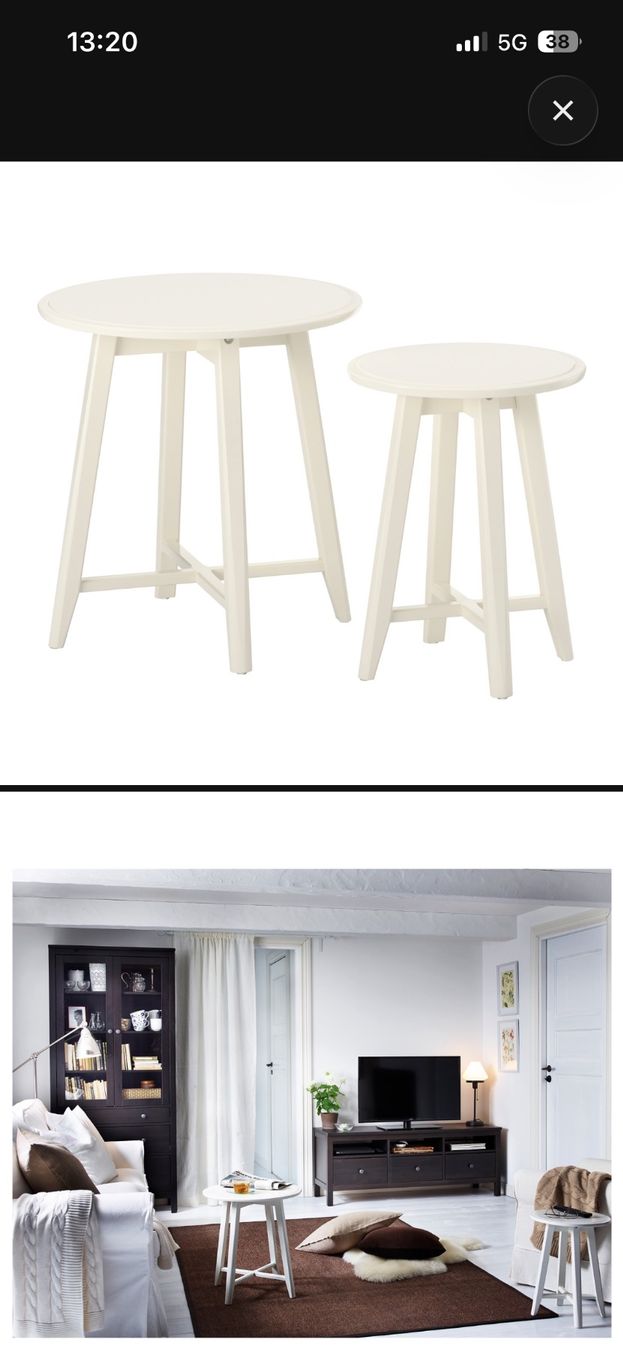 Ikea Tavoli: Lot de 2 tables d'appoint rondes blanches – Usato da Chavannes-Renens venduto da MRE96 3