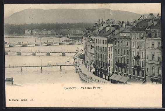 Ansichtskarten: AK Genève, Vue des Ponts – Gebraucht aus Berlin von bartko-reher