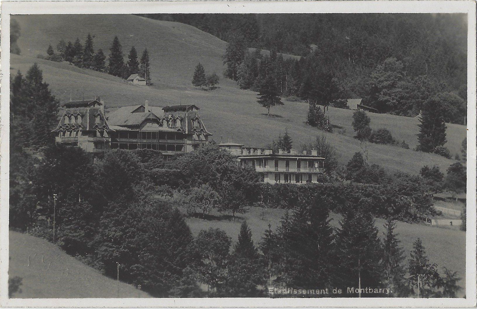 Cartoline postali: Etablissement  de  Montbarry – Usato da Bütschwil venduto da Jackson1A