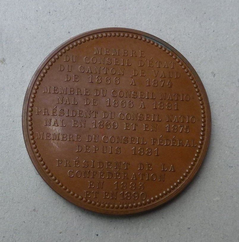 Medaillen: Medaille ++ Louis Ruchonnet 1834-1893 – Gebraucht aus Walkringen von Casablanca777 1