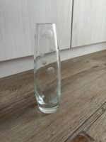 Vase en verre/cristal avec pastilles dépolies 50-60er H:20cm