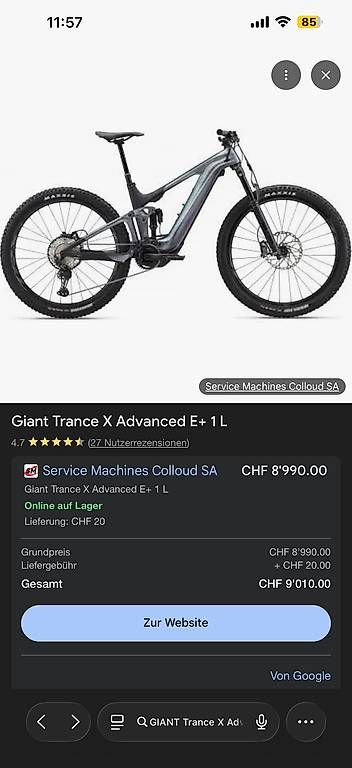 Biciclette: Giant Trance Advance E+10 – Usato da schattdorf venduto da ale_9rqf