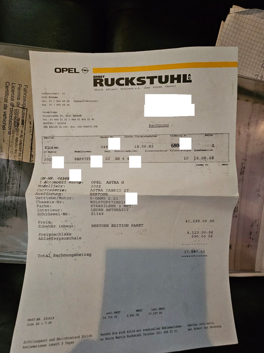Opel Automobili: Opel Astra G - Cabrio 2.2i – Usato da Hugelshofen venduto da enigma777 5