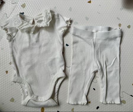 H&M Baby Set, Grösse 56, Weiss, Top Zustand, Frühling
