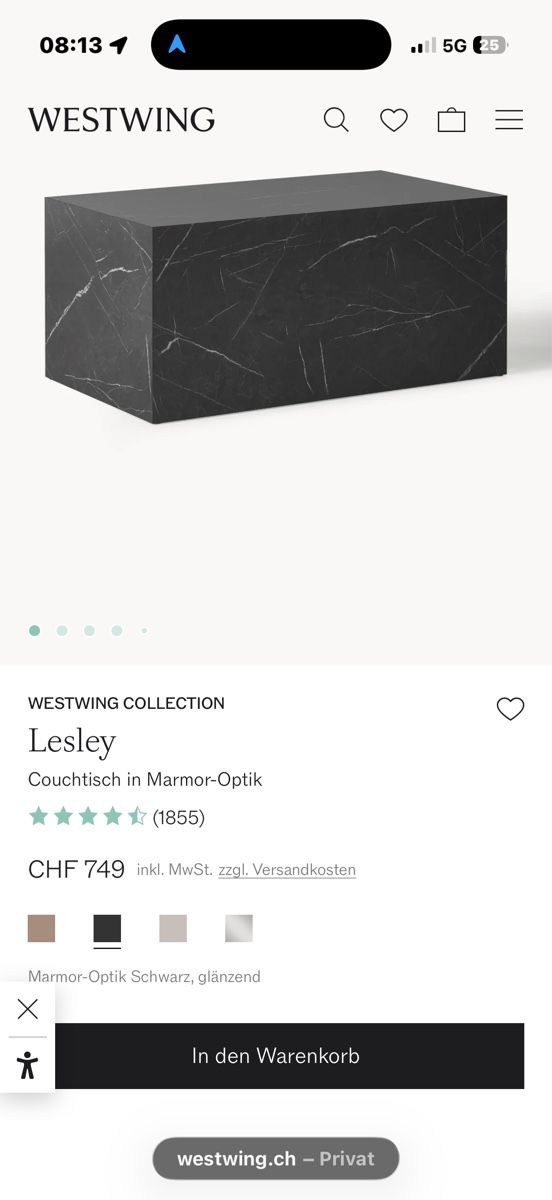 Tavoli: Westwing Couchtisch Lesley – Usato da Wallisellen venduto da lala_ 3