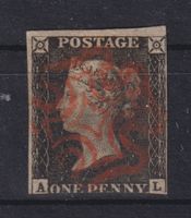 GB 1840: 1. Briefmarke der Welt PENNY BLACK - Malteserkreuz