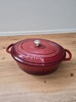 Kela Calido Gusseisen Bräter Oval Rot 6.5L 33cm - Top Innen