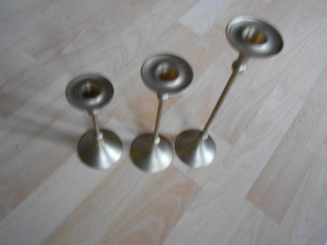 Portacandele: 3 Kerzenständer Messing 25 /20/ und 15 cm – Usato da Flühli LU venduto da primula-47