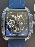 Police Herrenuhr Chronograph transparent neuwertig