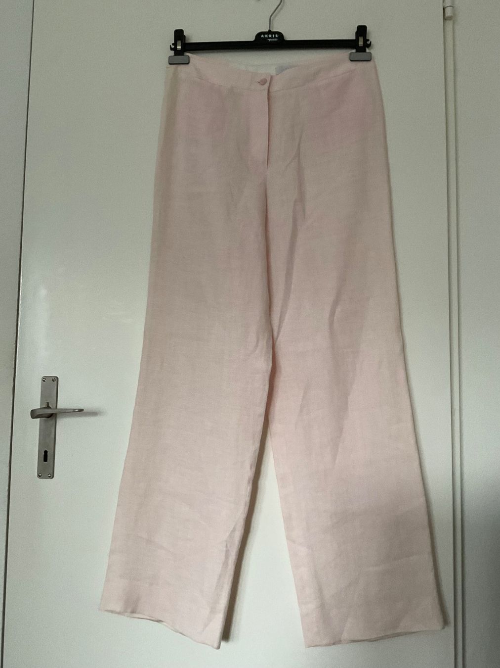 Pantaloni: LONGHIN 100% Leinen Hose Gr 40 hellrosa – Usato da Urdorf venduto da alda02