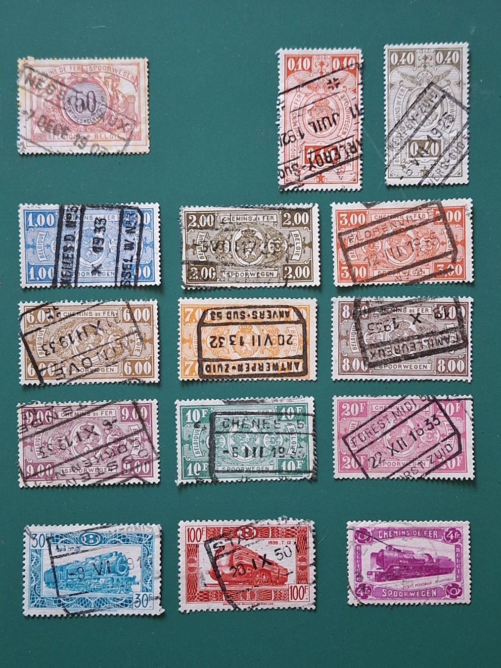 Tutti i francobolli: Eisenbahnmarken, Belgien – Usato da Sonvico venduto da deca66