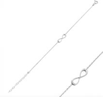 Armband Infinity schlicht 925 Silber zart filigran unendlich