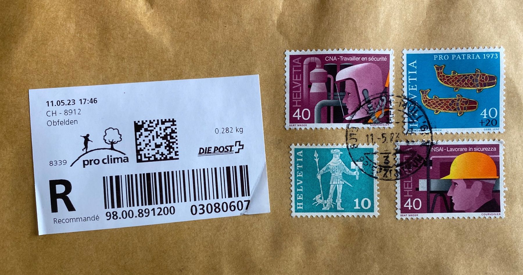 Alle Briefmarken: Stickereimarke 5.- / Briefmarken gestempelt – Gebraucht aus Dietlikon von Sa_Biene 2