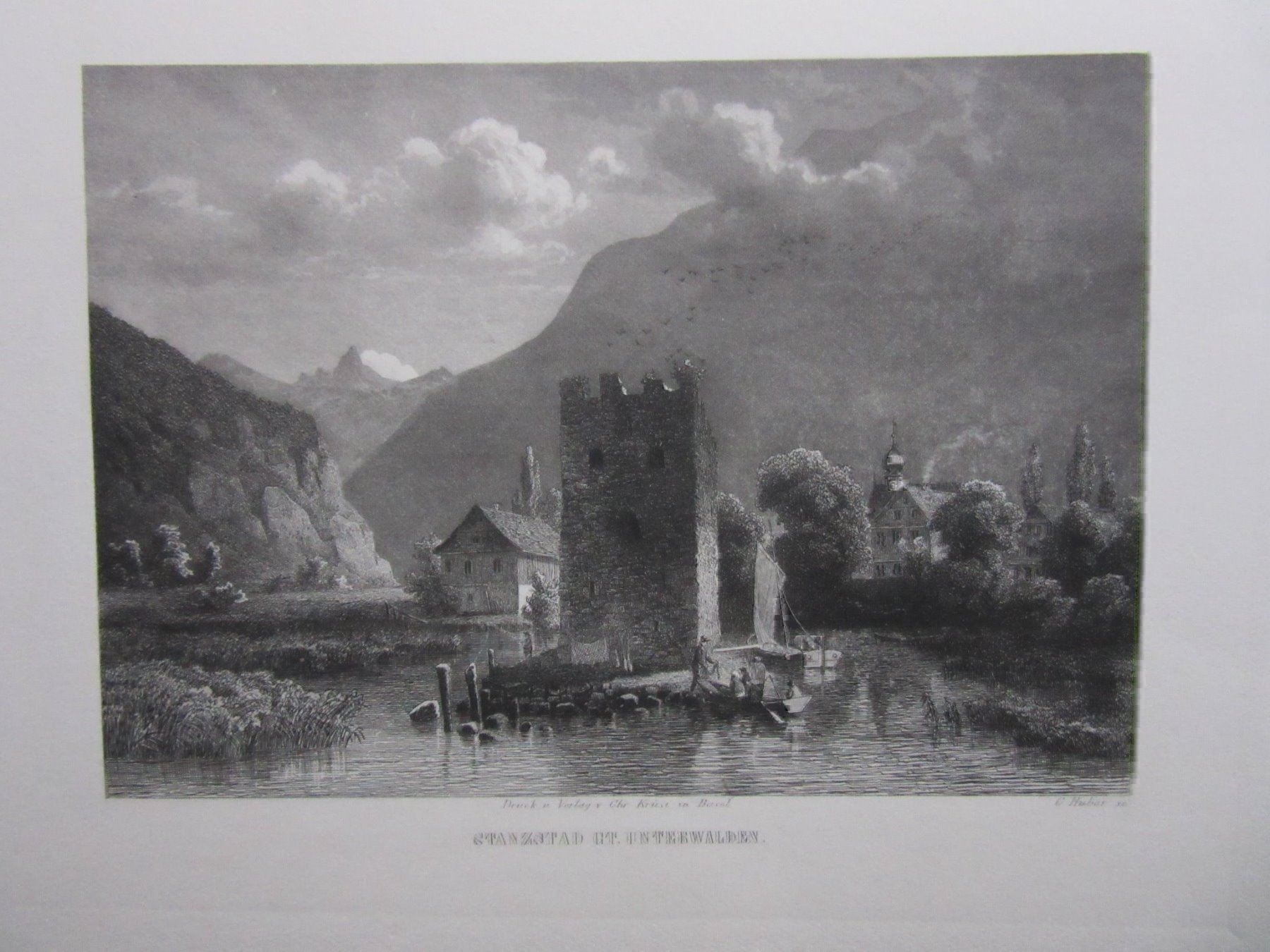 Incisioni: STANNZSTAD STAHLSTICH – Usato da Gersau venduto da grafik-kunst 1