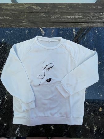 Pullover mit Gesicht Gr. L