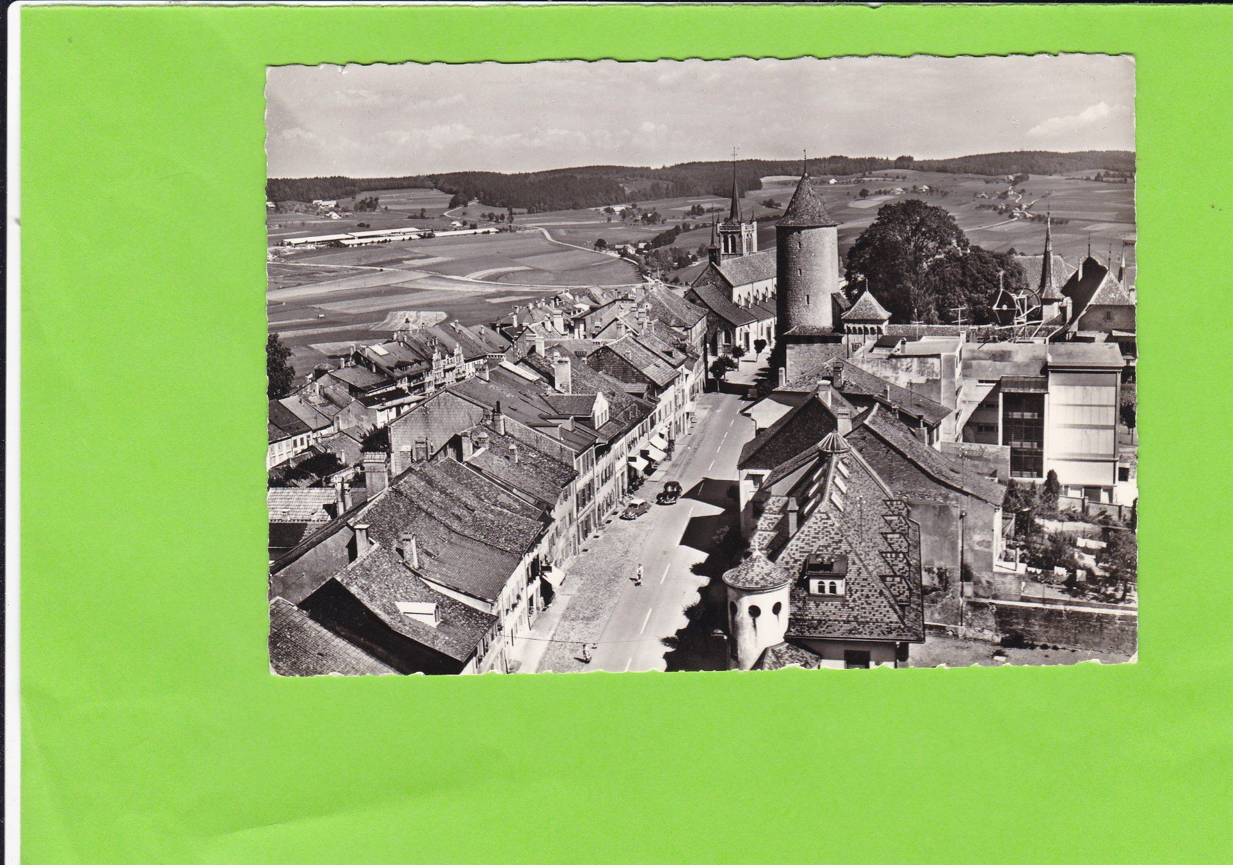 Cartoline postali: En avion au-dessus de.... ROMONT--Oldtimer – Usato da St. Peterzell venduto da neckertal