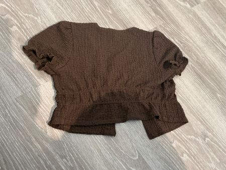 H&M Kurzarm Oberteil braun zum Binden Gr.M