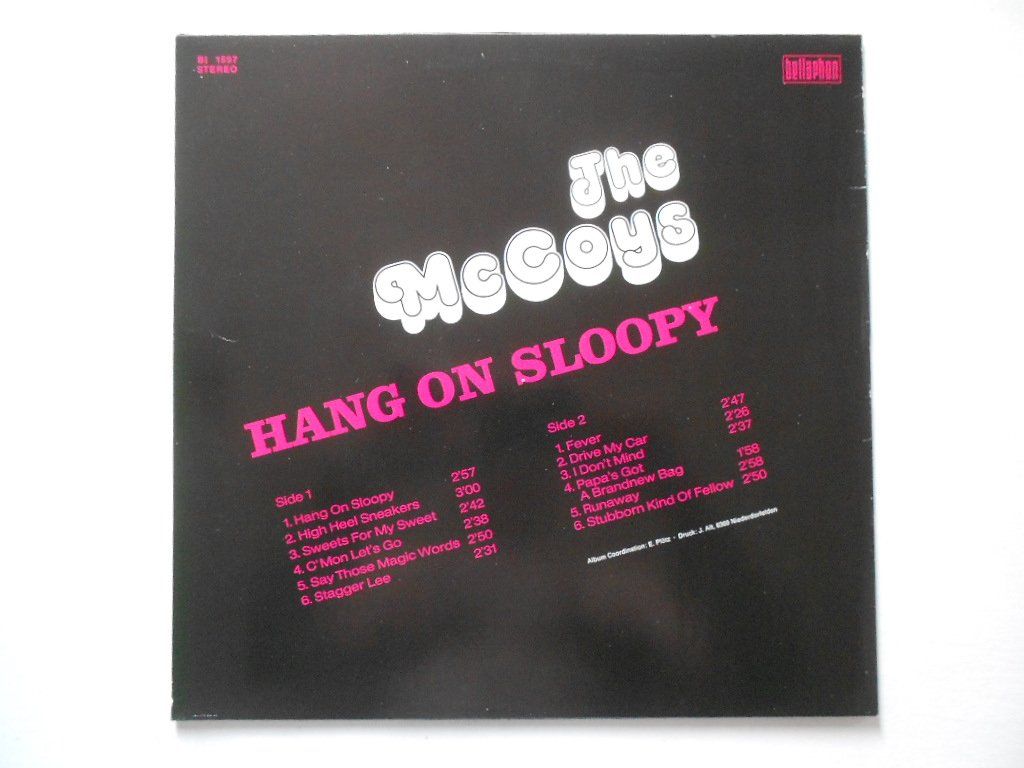 Vinyles: THE McCOYS  -  HANG ON SLOOPY – D'occasion à Bex par Giorgiob 1
