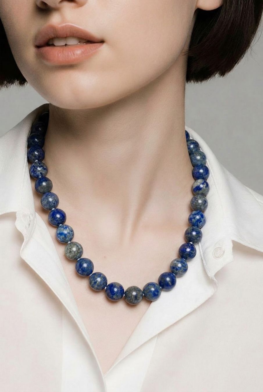 Catenine: Schöne Lapislazuli Kette NEU – Nuovo e nell'imballaggio originale da Basel venduto da Chili007