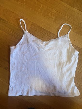 Débardeur Chicorée blanc, dentelle - Taille XL