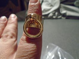Ring goldfarbig mit Ring, verstellbar