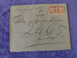 Tolle Ganzsache Thun CH  1881