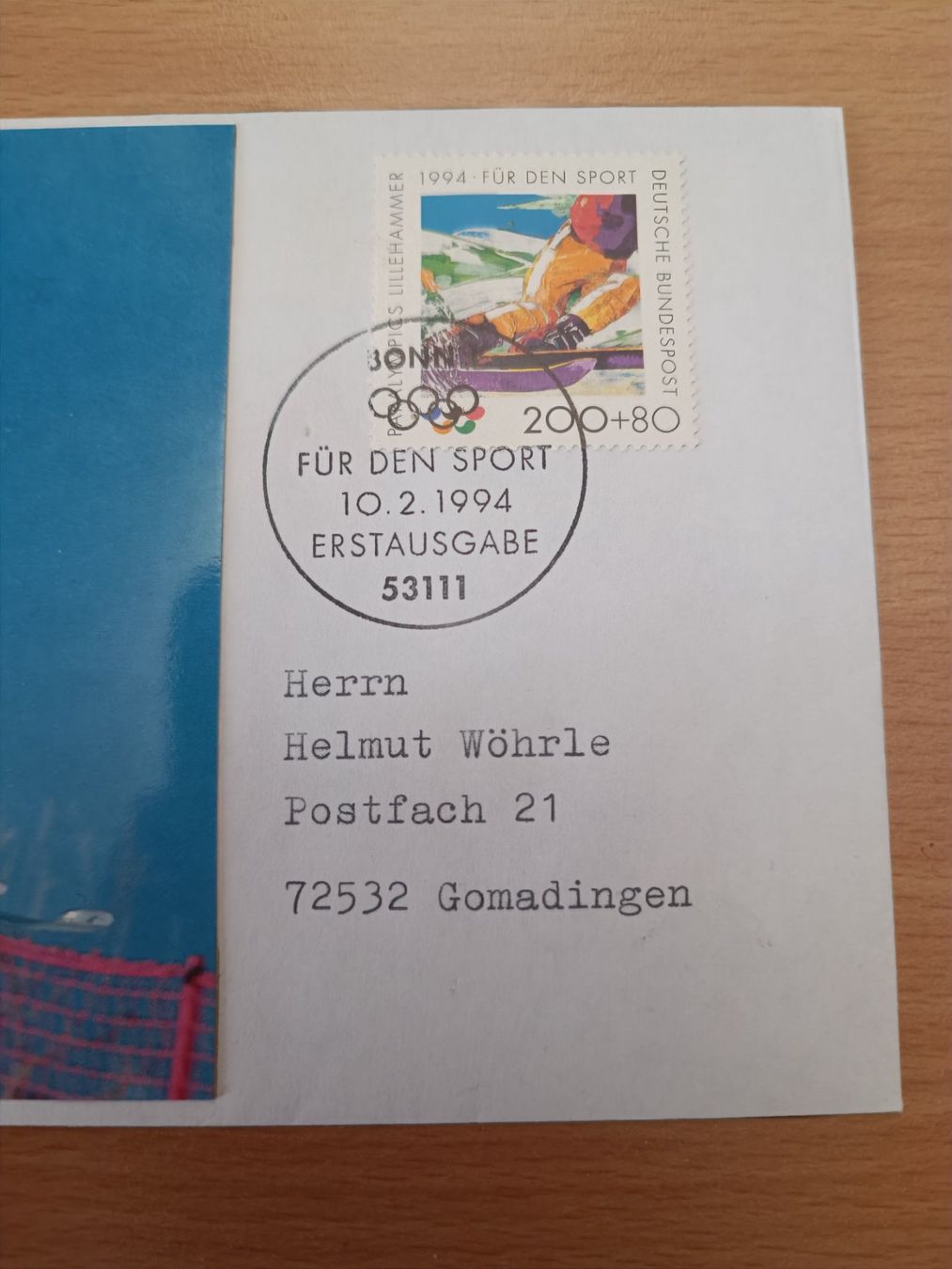 Autografi: Markus Wasmeier - handsignierte mit Sonderstempel FDC – Usato da Menziken venduto da Artographs 1