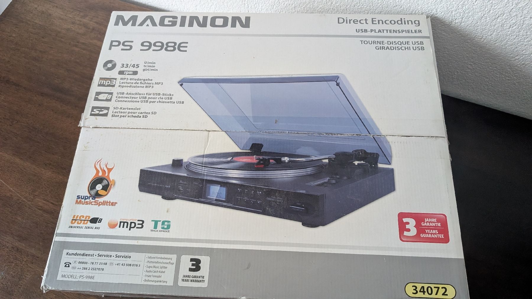 Tourne-disques: MAGINON PS 998e Plattenspieler USB Direct Encoding neu – Neuf avec emballage d'origine à Rorschach par Obi-Wan85