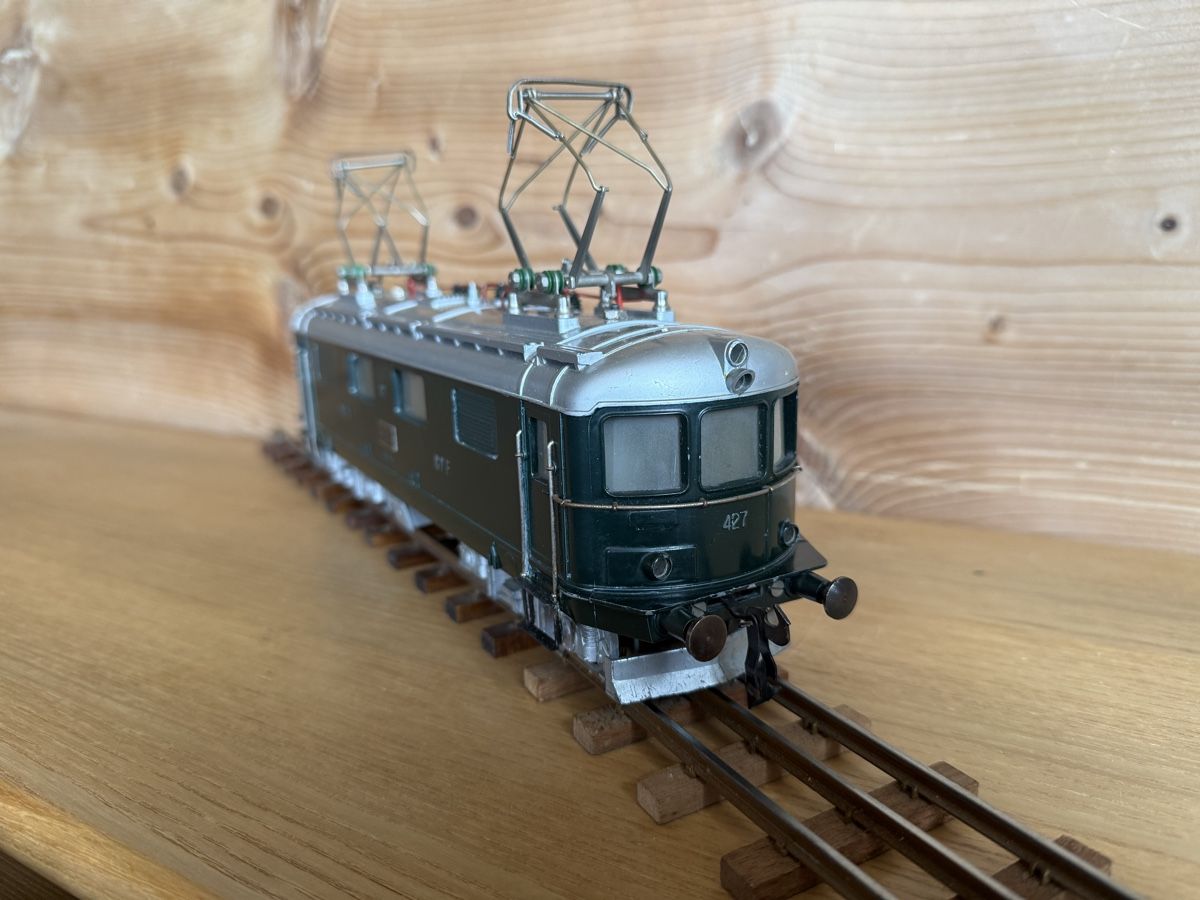 Hag Modellini di ferrovie: HAG Re 4/4 I DC 2 Motoren mit Originalkarton  – Usato da Amden venduto da vipernatter 3