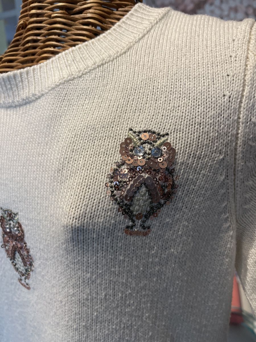 H&M Pulls & Sweat-shirts: Süsser Pullover mit Eulen-Applikationen, S – D'occasion à Solothurn par Bobesch08 1