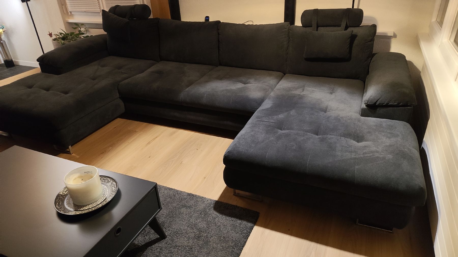 Divani: Sofa mit Bettfunktion und Stauraum, dunkelgrau – Usato da Netstal venduto da cadani_89 1