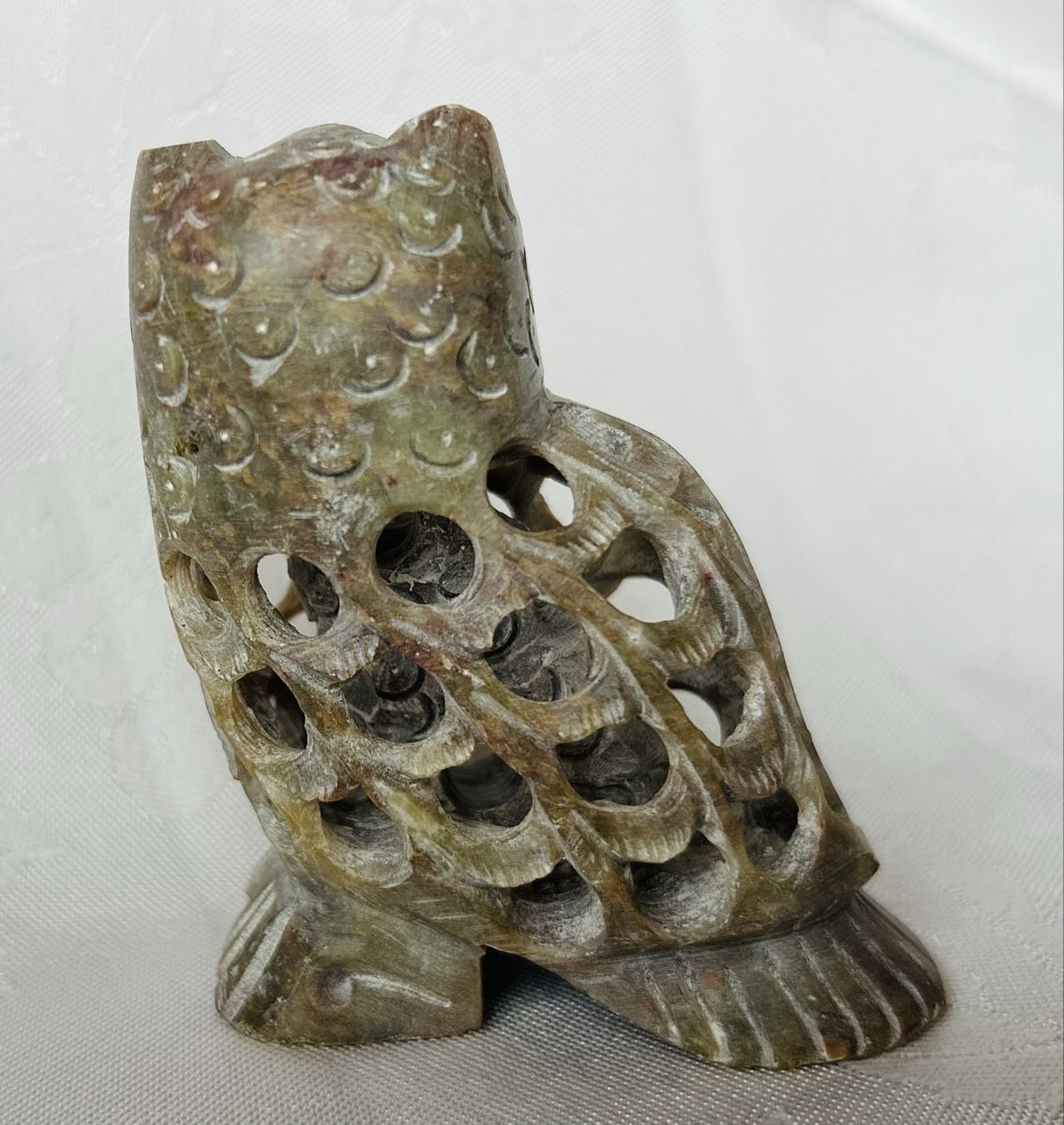 Statuette: 5 Eulen aus Speckstein, geschnitzt – Usato da Lengnau AG venduto da Mefari 4
