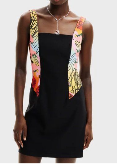 Haut Desigual Femme Taille S - Noir Et Vert - T-shirt D'occasion